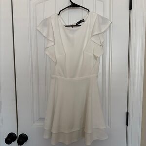 White Ruffle Dress Feminine & Elegant Style